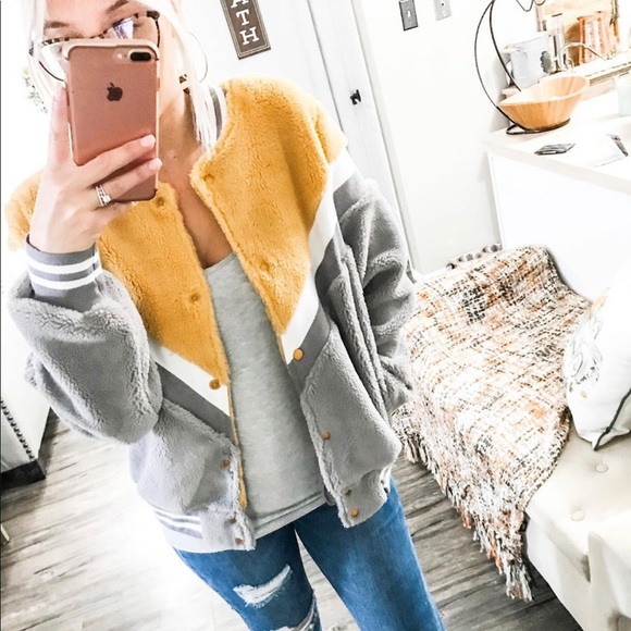 Jackets & Blazers - Tri-tone varsity jacket